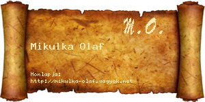 Mikulka Olaf névjegykártya
